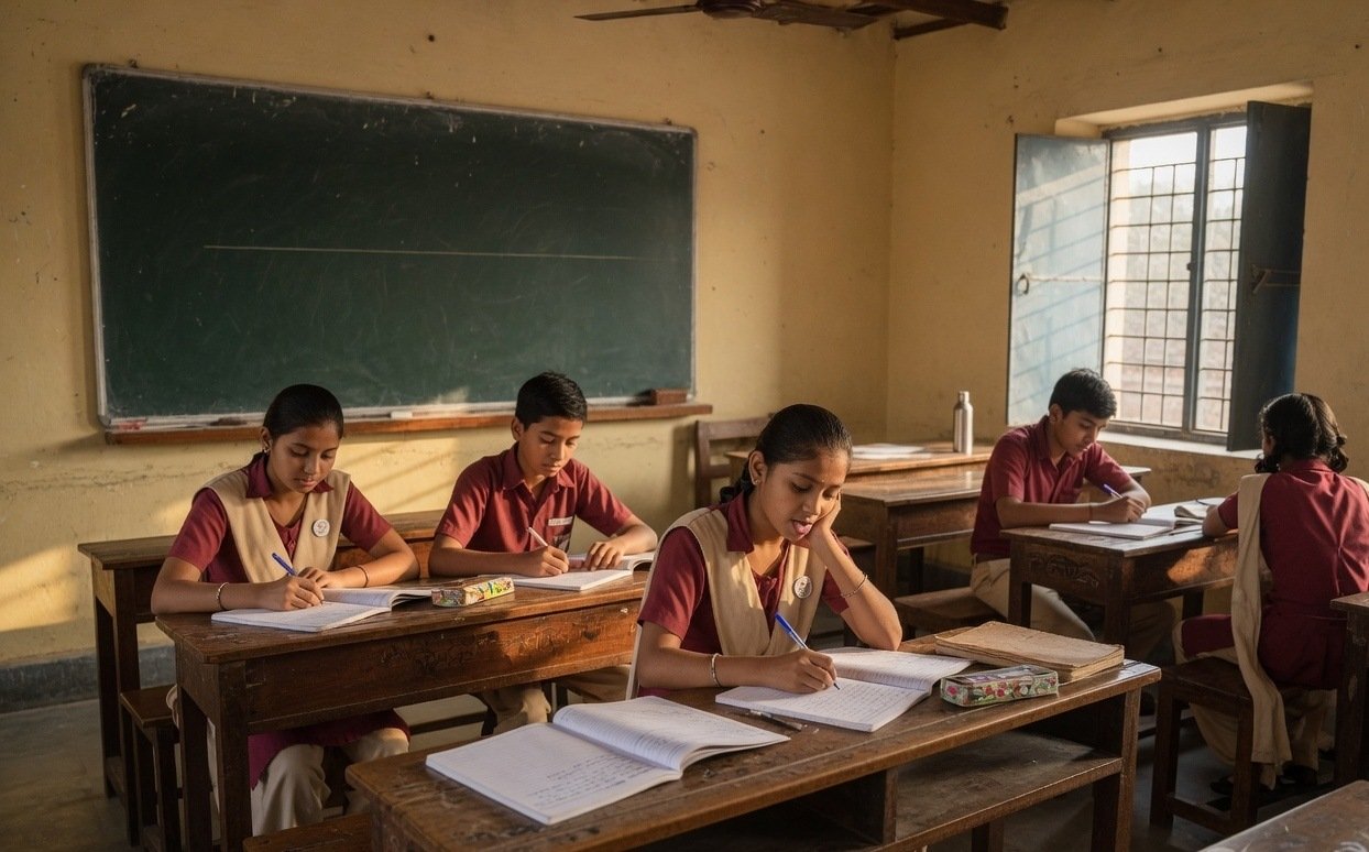 Supporting visual of a vocational training room